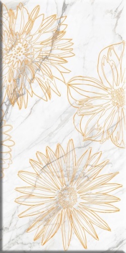 БК Декор Briere Flower 1 белый 300х600 1сорт